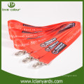 Durable high quality polyester lanyard in red color